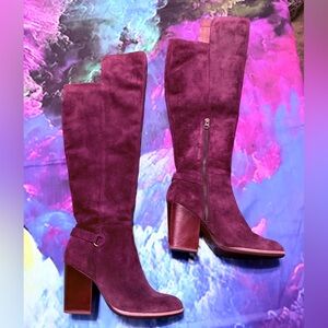 Kork-Ease Plum Suede Over-the-Knee Boots